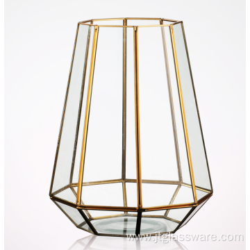 Geometric Glass House Terrarium Container for Decor